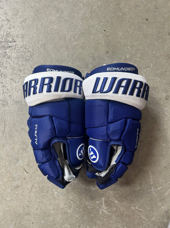 15” Warrior Alpha DX Hockey Gloves Toronto Maple Leafs Pro Stock New