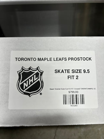 Bauer Shadow Skate Size 9.5 FIT 2 (Used) TORONTO MAPLE LEAFS Pro Stock