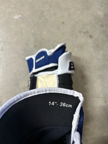 14” Bauer Supreme Ultrasonic Gloves Tampa Bay Lightning NHL Pro Stock