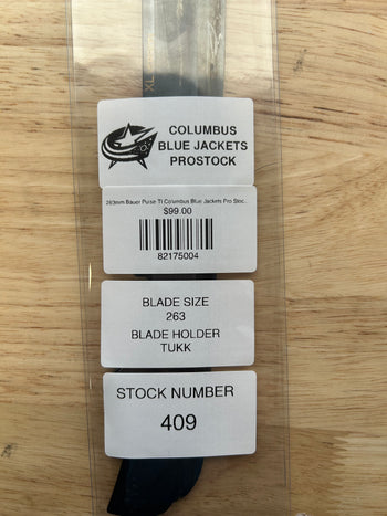 263mm Bauer Pulse-TI Columbus Blue Jackets Pro Stock (Blade/Runner)