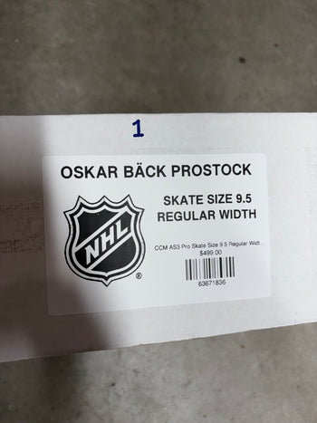 CCM AS3 Pro Skate Size 9.5 Regular Width (Used) OSKAR BÄCK Pro Stock