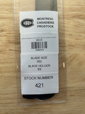 263mm CCM BLACK STEP STEEL Montreal Canadians Pro Stock (Blade/Runner)