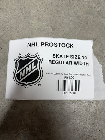 True SVH Custom Pro Skate Size 10 NHL Pro Stock (Like New)