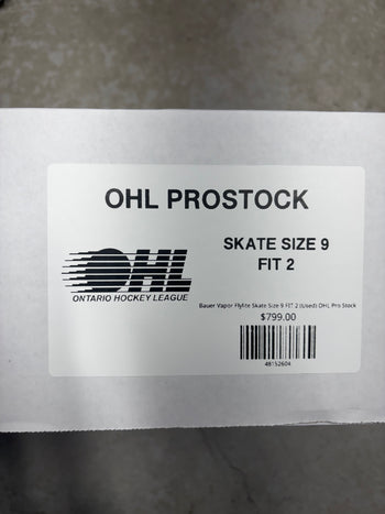Bauer Vapor Flylite Skate Size 9 FIT 2 (Used) OHL Pro Stock