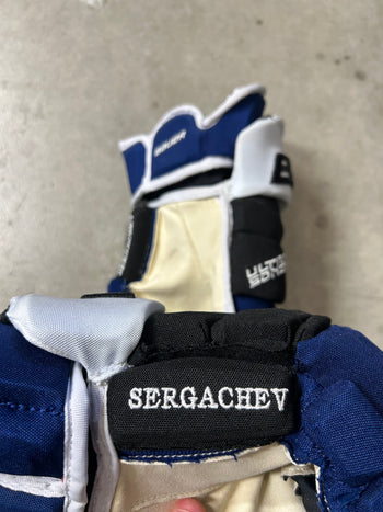 14” Bauer Supreme Ultrasonic Gloves Tampa Bay Lightning NHL Pro Stock