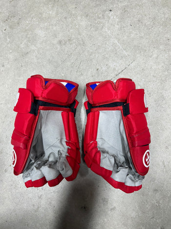 14” Warrior Covert Pro QRE Hockey Gloves (New) Detroit Red Wings NHL Prostock