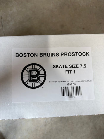 Bauer Vapor Flylite Skate Size 7.5 FIT 1 (Used) BOSTON BRUINS Pro Stock