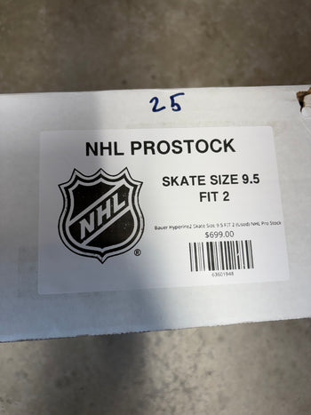 Bauer Hyperlite2 Skate Size 9.5 FIT 2 (Used) NHL Pro Stock