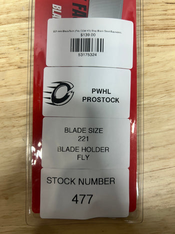 221 mm BladeTech (Fits CCM XS) Step Black Steel Equivalent PWHL Pro Stock