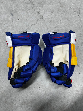 14” True Catalyst 9X Pro Stock Hockey Gloves Reverse Retro St. Louis Blues (New)