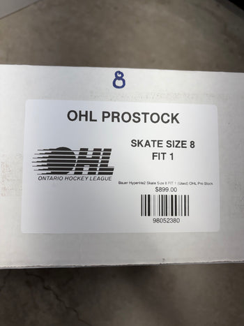 Bauer Hyperlite2 Skate Size 8 FIT 1 (Used) OHL Pro Stock
