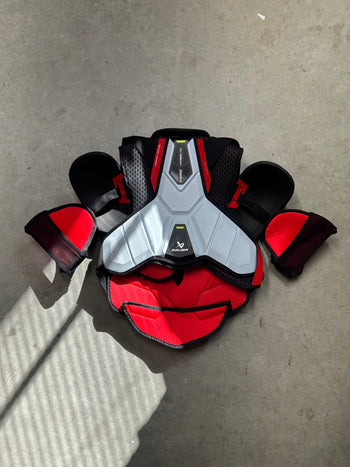 Senior Large Bauer Vapor Hyperlite NHL Pro Stock Shoulder Pads (New) San Jose Sharks