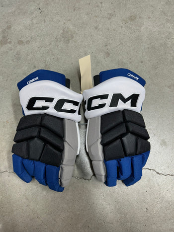 15” CCM Pro Tampa Bay Lightning Reverse Retro Erik Cernak Hockey Gloves (New)