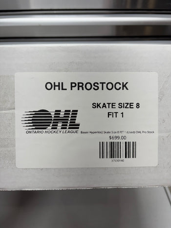 Bauer Hyperlite2 Skate Size 8 FIT 1 (Used) OHL Pro Stock