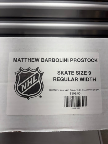 CCM FT6 Pro Skate Size 9 Regular Width (Used) MATTHEW BARBOLINI Pro Stock