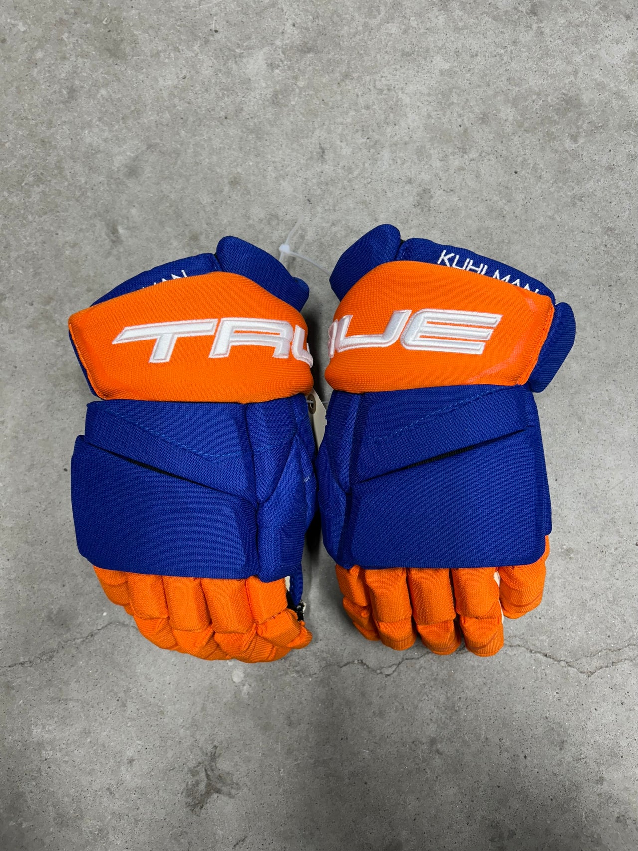 14” True Catalyst 9X Pro Stock Hockey Gloves New York Islanders (New)