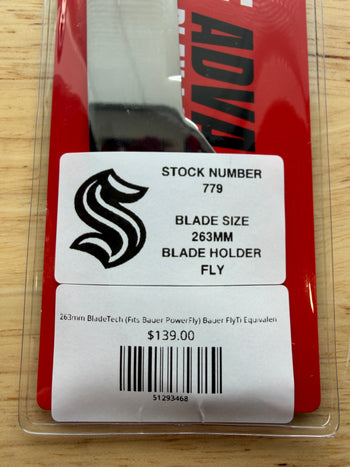 263mm BladeTech (Fits Bauer PowerFly) Bauer FlyTi Equivalent Seattle Kraken Pro Stock