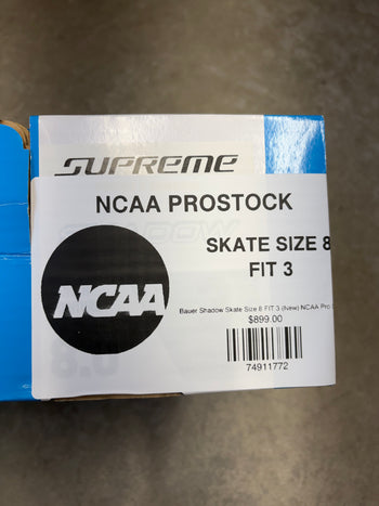 Bauer Shadow Skate Size 8 FIT 3 (New) NCAA Pro Stock