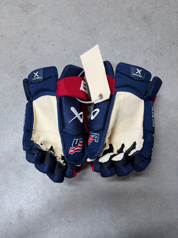 15” Bauer Vapor Hyperlite Team USA Pro Stock Gloves (New)