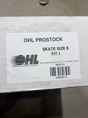 Bauer Hyperlite2 Skate Size 8 FIT 1 (Used) OHL Pro Stock