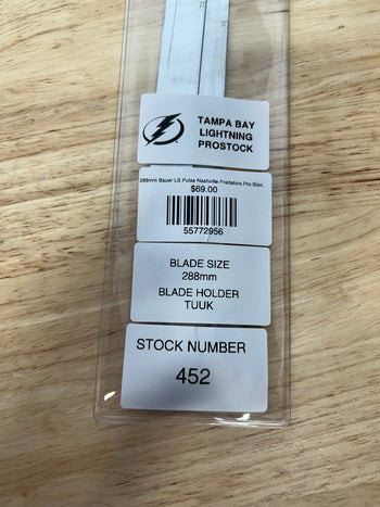 288mm Bauer LS Pulse Tampa Bay Lightning Pro Stock (Blade/Runner) (Used)