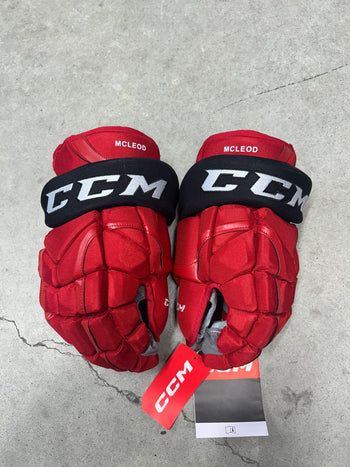 14” CCM HG 12 Pro NHL Carolina Hurricanes Hockey Gloves  (New)