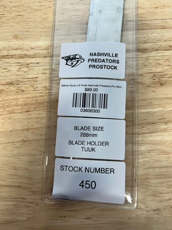 288mm Bauer LS Pulse Nashville Predators Pro Stock (Blade/Runner) (New)