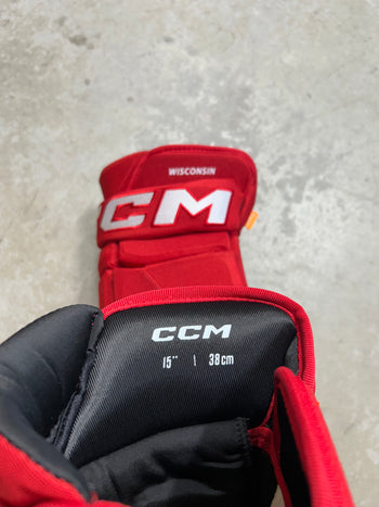 15” CCM Pro Stock NCAA Hockey Gloves (New)