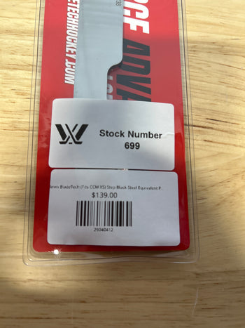 238mm BladeTech (Fits CCM XS) Step Black Steel Equivalent PWHL Pro Stock (New)