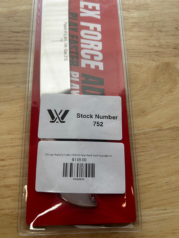 215 mm BladeTech (Fits CCM XS) Step Black Steel Equivalent PWHL Pro Stock