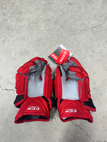 14” CCM HG 12 Pro NHL Carolina Hurricanes Hockey Gloves  (New)