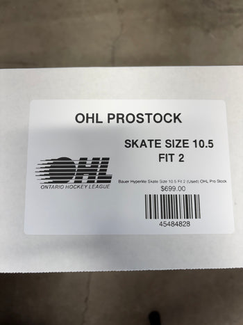Bauer Hyperlite Skate Size 10.5 Fit 2 (Used) OHL Pro Stock