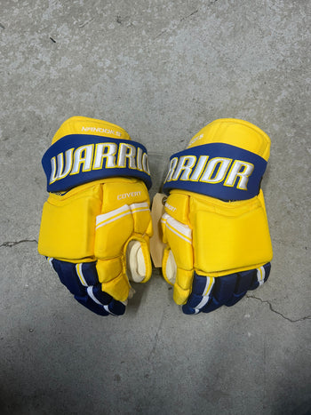 14” Warrior Covert Pro QRE Hockey Gloves (New) University of Alaska Pro Stock