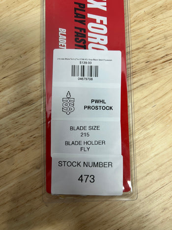 215 mm BladeTech (Fits CCM XS) Step Black Steel Equivalent PWHL Pro Stock