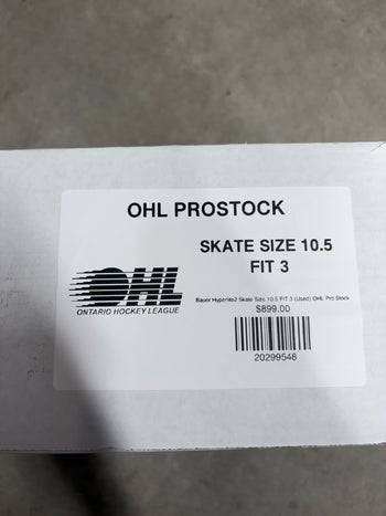 Bauer Hyperlite2 Skate Size 10.5 FIT 3 (Used) OHL Pro Stock