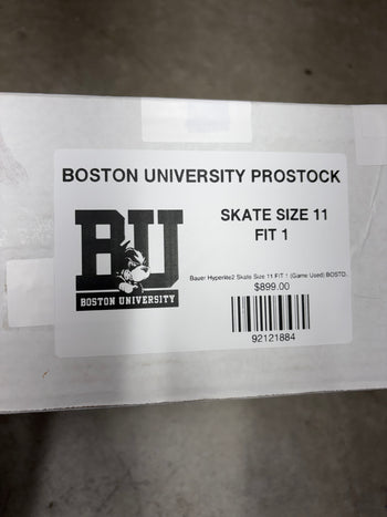 Bauer Hyperlite2 Skate Size 11 FIT 1 (Game Used) BOSTON UNIVERSITY Pro Stock