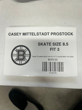 Bauer Shadow Skate Size 8.5 FIT 3 (Used) NHL Pro Stock