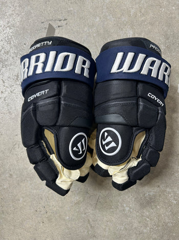 14” Warrior Covert Pro Hockey Gloves (New) Toronto Maple Leafs Pro Stock