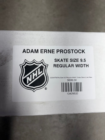 CCM FT6 Pro Size 9.5 Regular Width Dallas Stars (Like New) ADAM ERNE Pro Stock