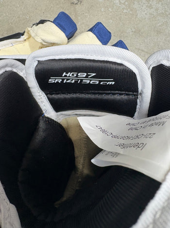 14” CCM HG 97 Tampa Bay Lighting Hockey Gloves (New) NHL Prostock (Copy)