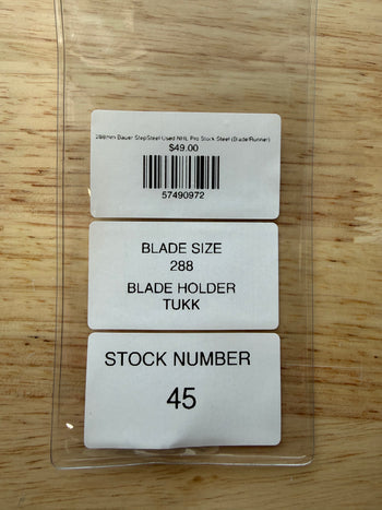 288mm Bauer StepSteel Used NHL Pro Stock Steel (Blade/Runner)