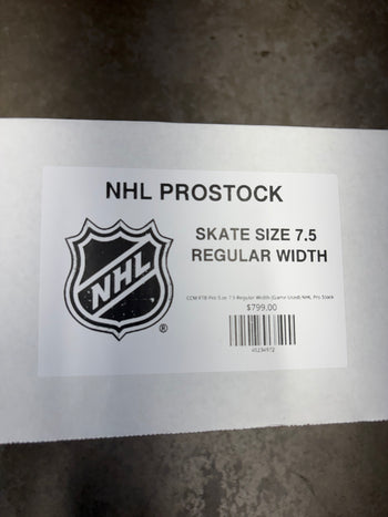 CCM FT8 Pro Size 7.5 Regular Width (Game Used) NHL Pro Stock