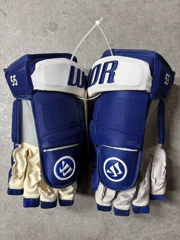14” Warrior Alpha DX Hockey Gloves Toronto Maple Leafs Pro Stock New