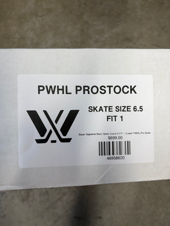 Bauer Supreme Mach Skate Size 6.5 FIT 1 (Used) PWHL Pro Stock