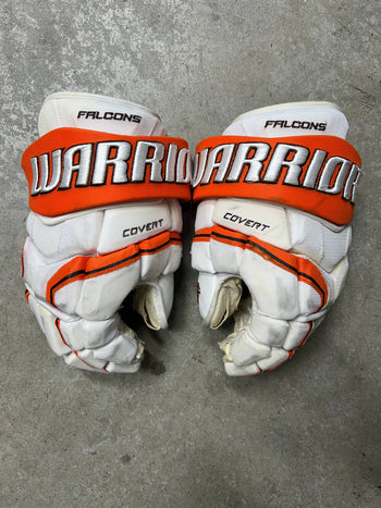 14” Warrior Covert Pro QRE Hockey Gloves (Used) NCAA Pro Stock