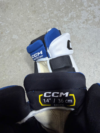 14” CCM HGTK Pro Tampa Bay Lightning Reverse Retro Hockey Gloves (New)