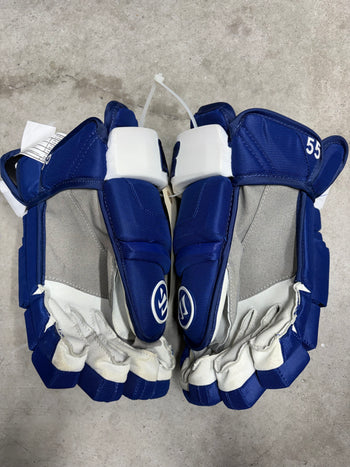 13.5” Warrior AX1 Pro Custom Hockey Gloves New NHL Toronto Maple Leafs