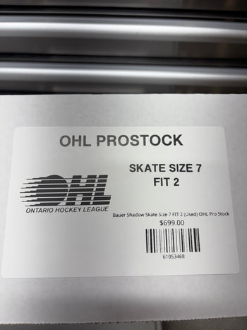 Bauer Shadow Skate Size 7 FIT 2 (Used) OHL Pro Stock