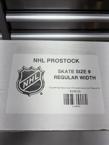 True SVH Two Piece Custom Pro Goalie Skate Size 9 Regular Width (Used) NHL Pro Stock