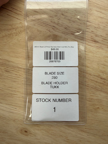 280mm Bauer LS Pulse Stainless Steel Used NHL Pro Stock (Blade/Runner)